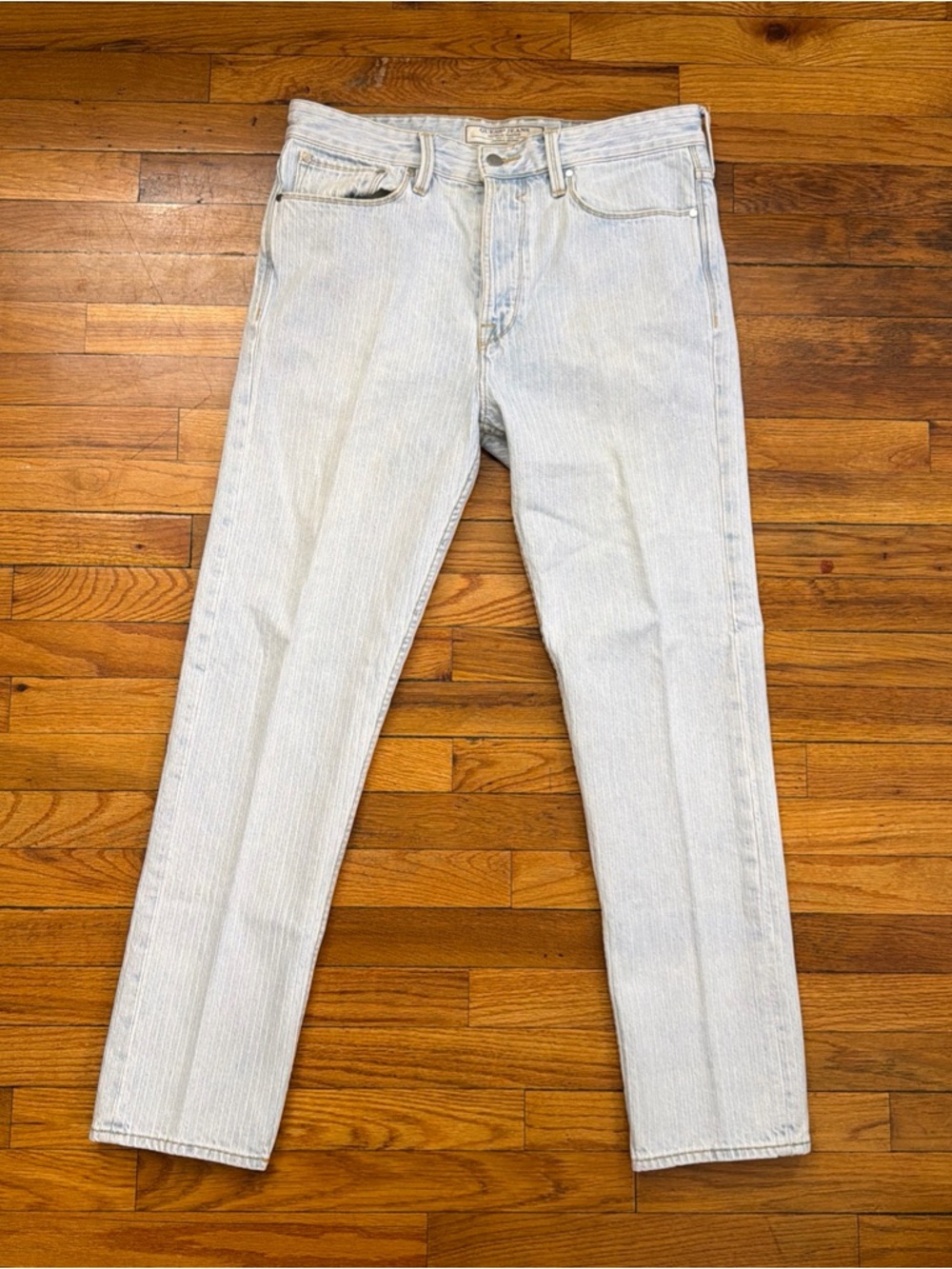 Guess Retro 1981 High Rise Slim Straight Corduroy Light Wash Jeans Used
